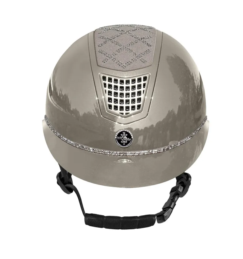 Kask jeździecki FP Spotlight Matt Silver Shiny migdałowy S 53-55