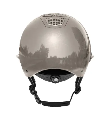 Kask jeździecki FP Spotlight Matt Silver Shiny migdałowy S 53-55