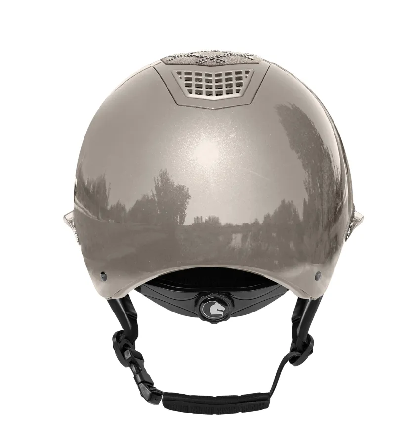 Kask jeździecki FP Spotlight Matt Silver Shiny migdałowy S 53-55