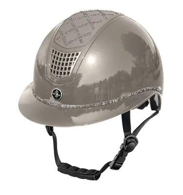 Kask jeździecki FP Spotlight Matt Silver Shiny migdałowy S 53-55