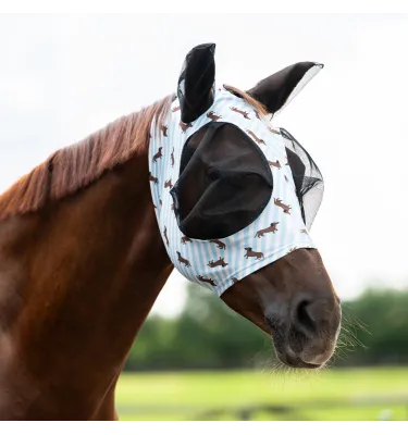Maska na owady dla konia z jamnikami Stable buddy COB
