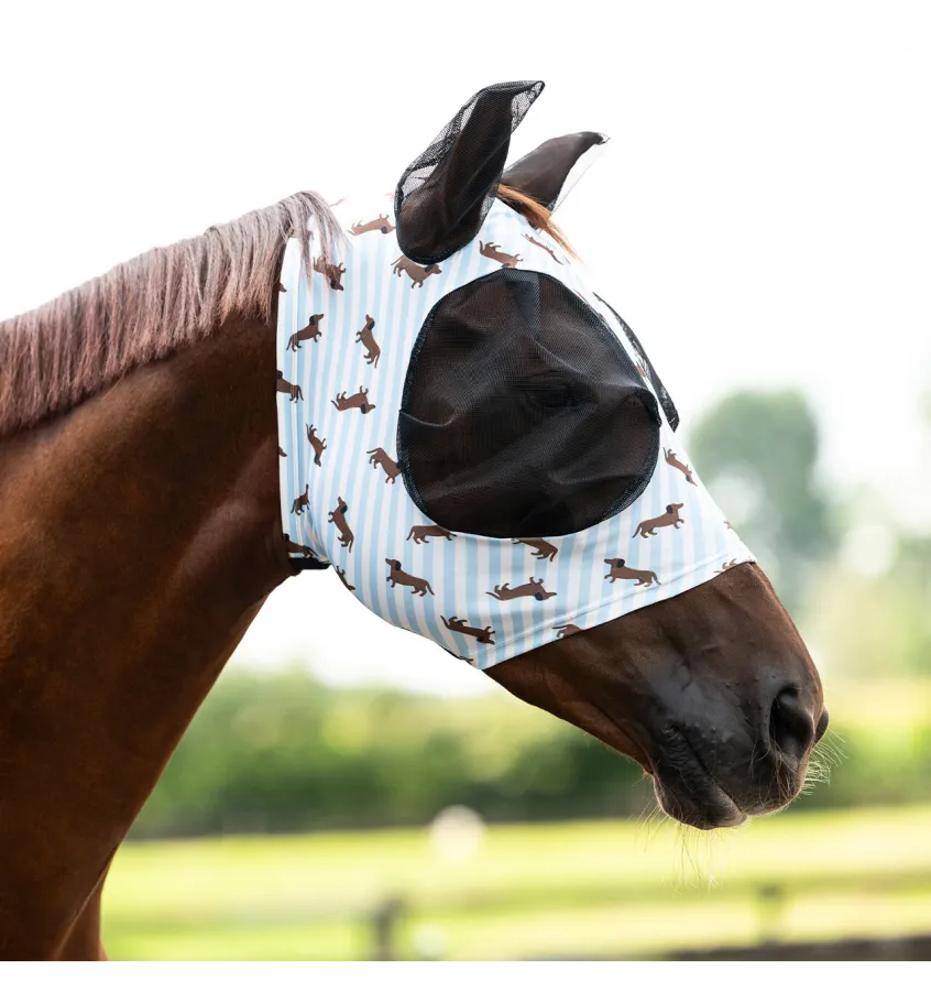 Maska na owady dla konia z jamnikami Stable buddy COB