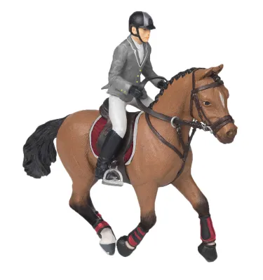 PAPO Figurka konia i jeźdźca na zawodach