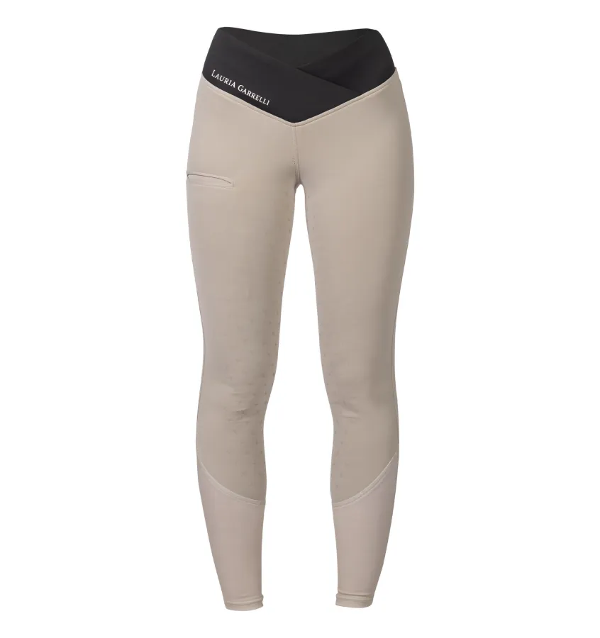Legginsy jeździeckie Limone z pełnym lejem silikonowym beż 32/34
