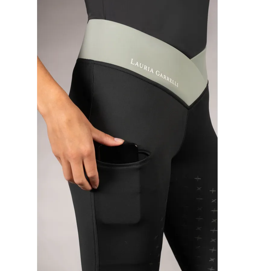 Legginsy jeździeckie Limone z pełnym lejem silikonowym beż 32/34