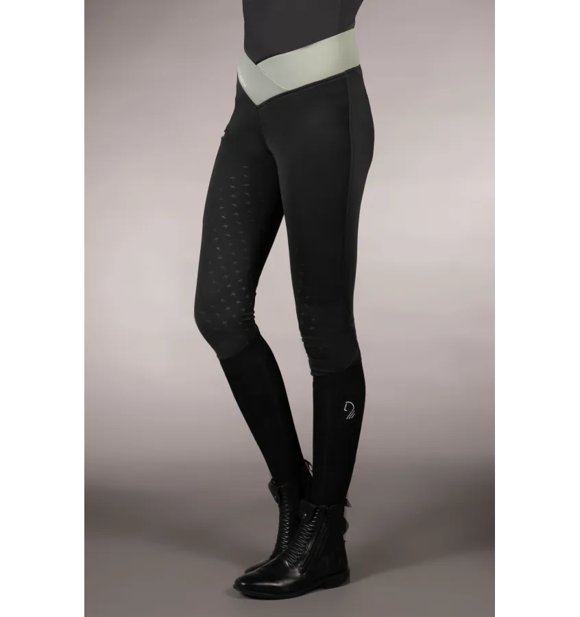 Legginsy jeździeckie Limone z pełnym lejem silikonowym beż 32/34