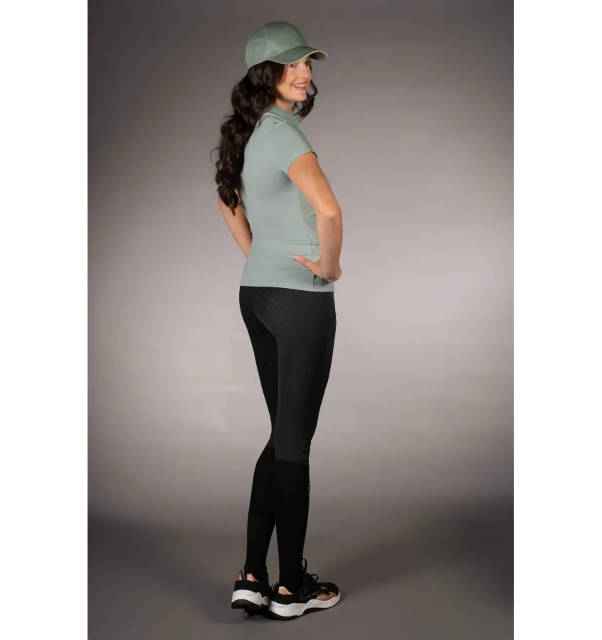 Koszulka jeździecka polo LG Limone czarny L