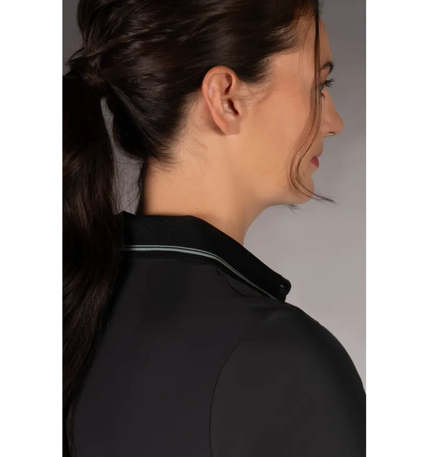 Koszulka jeździecka polo LG Limone czarny L