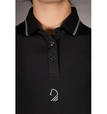 Koszulka jeździecka polo LG Limone czarny L