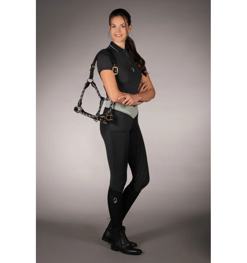 Koszulka jeździecka polo LG Limone czarny L