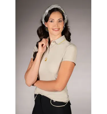 Koszulka jeździecka polo LG Limone czarny L