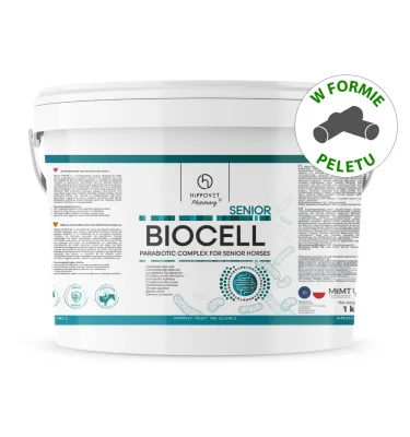 HippoVet Pharmacy Biocell Senior Pellet kompleks parabiotyczno-prebiotyczny wspierający mikrobiotę konia 3kg