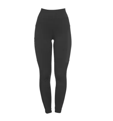 Legginsy jeździeckie Equestro czarne/czarne L