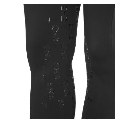 Legginsy jeździeckie Equestro czarne/czarne L