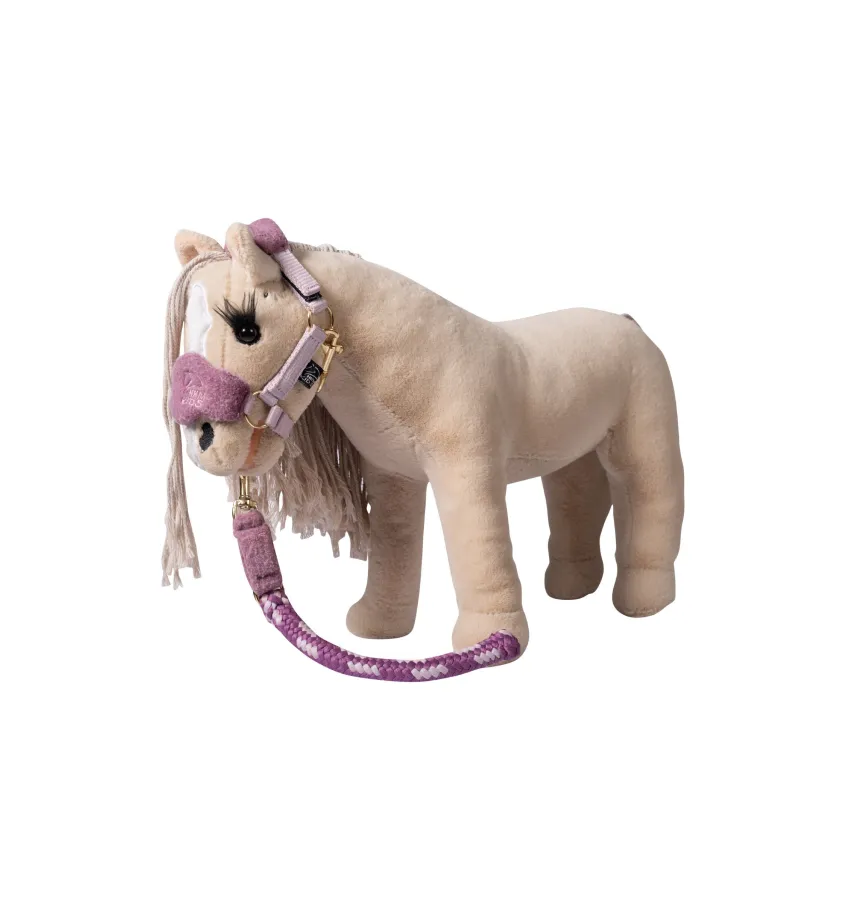Zestaw designerski kantar z uwiązem dla konika Cuddle Horse jasny róż