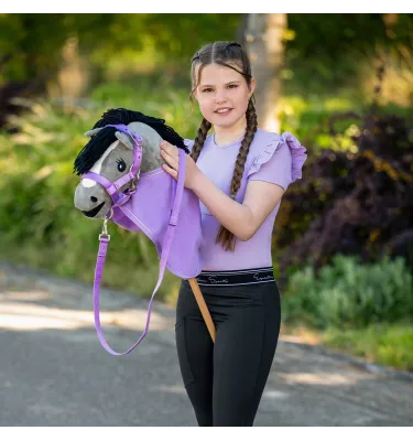 Kantar z uwiązem QHP Hobby Horse lilac