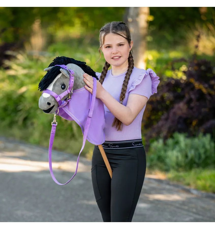 Kantar z uwiązem QHP Hobby Horse lilac