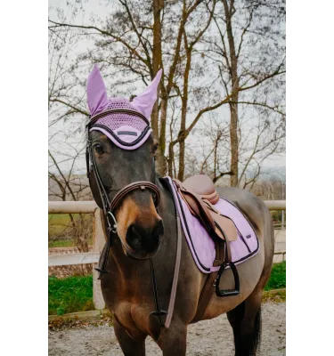 Nauszniki dla konia Equitheme Pearl lawenda full