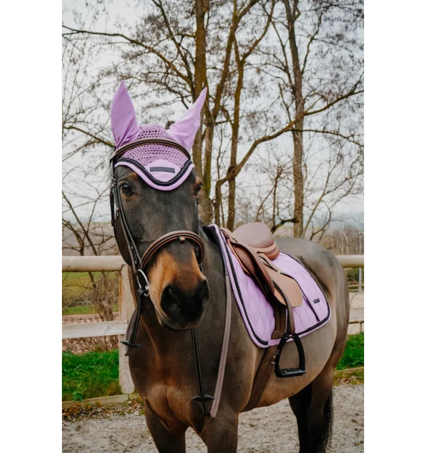 Nauszniki dla konia Equitheme Pearl lawenda full