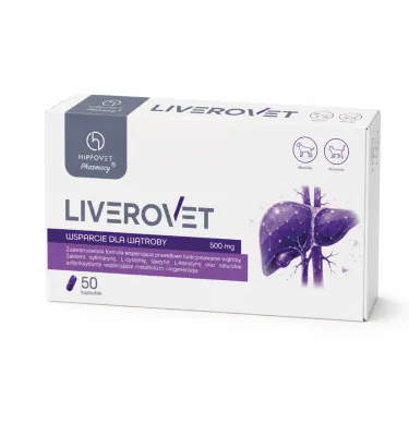 Hippovet Pharmacy LiveroVet zdrowa wątroba i ochrona metaboliczna dla psów i kotów