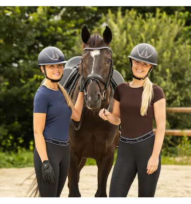 Kask jeździecki QHP Toledo granat 51-55