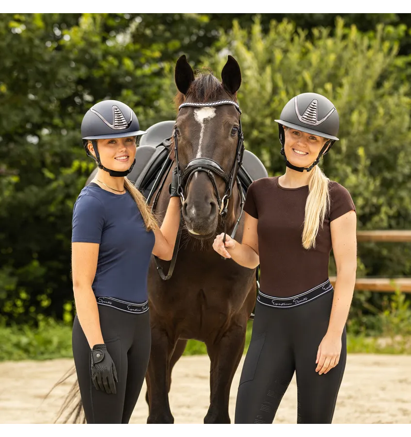Kask jeździecki QHP Toledo granat 51-55
