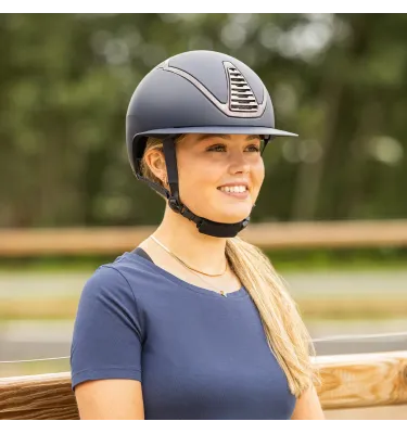 Kask jeździecki QHP Toledo granat 51-55