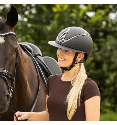 Kask jeździecki QHP Toledo granat 51-55
