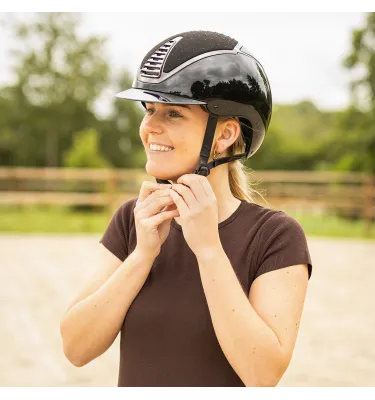 Kask jeździecki QHP Memphis granat 51-55