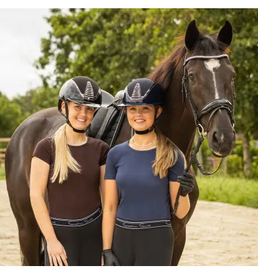 Kask jeździecki QHP Memphis granat 51-55