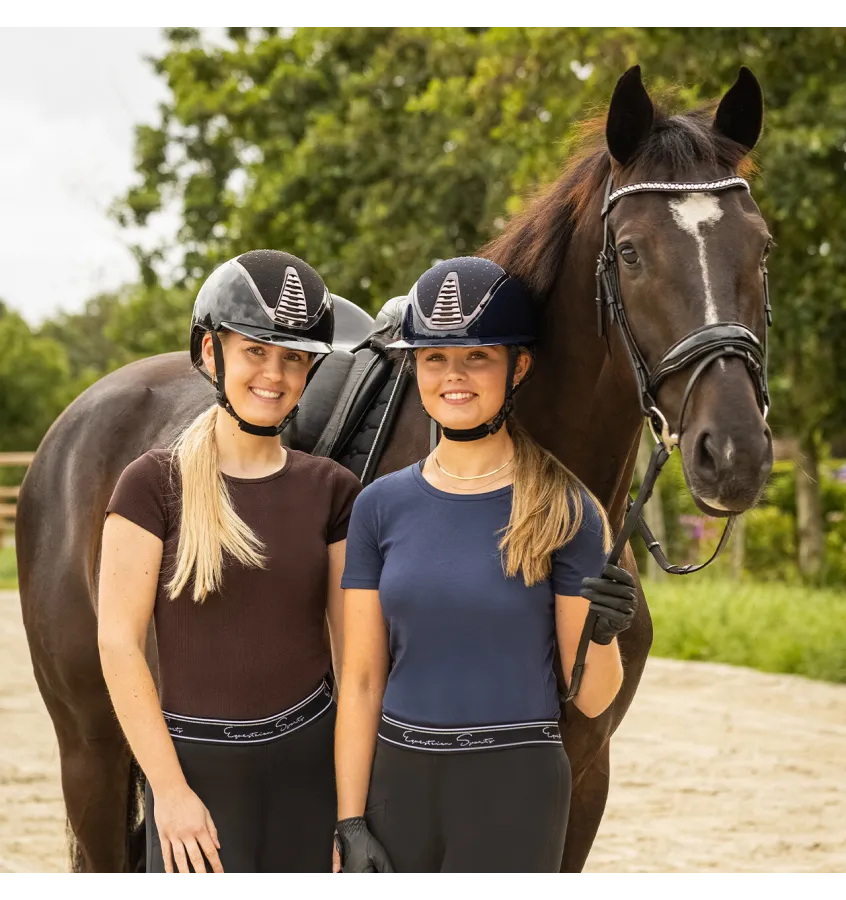 Kask jeździecki QHP Memphis granat 51-55