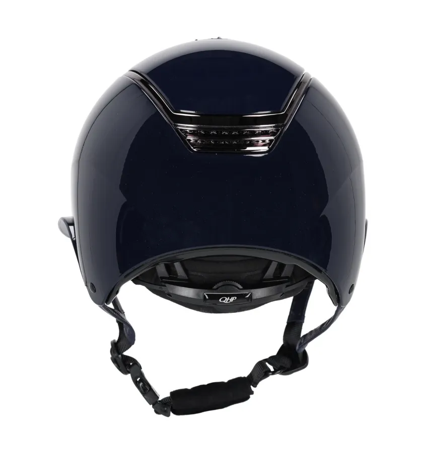 Kask jeździecki QHP Memphis z szerokim daszkiem granat 51-55