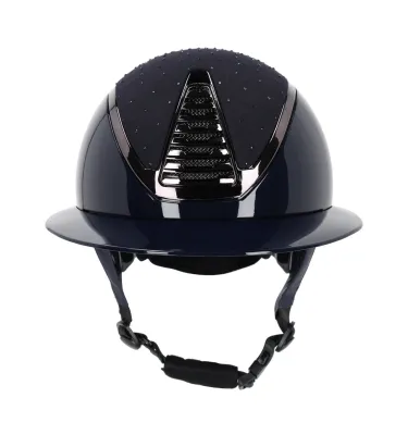 Kask jeździecki QHP Memphis z szerokim daszkiem granat 51-55