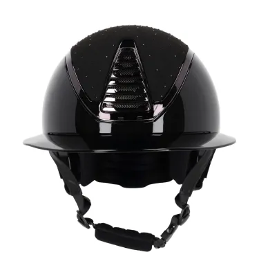 Kask jeździecki QHP Memphis z szerokim daszkiem granat 51-55