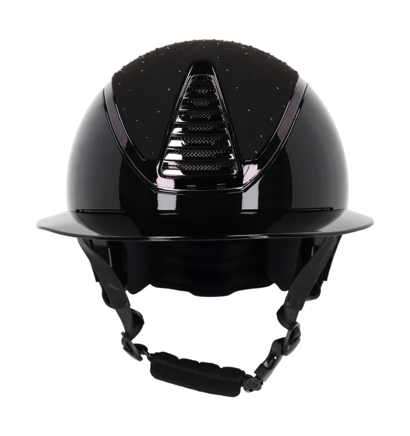Kask jeździecki QHP Memphis z szerokim daszkiem granat 51-55