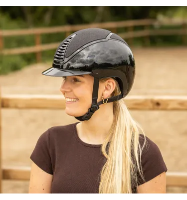 Kask jeździecki QHP Glendale granat 51-55