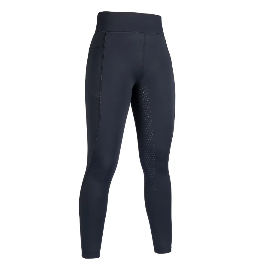 Ocieplane legginsy jeździeckie HKM Alice czarny 34