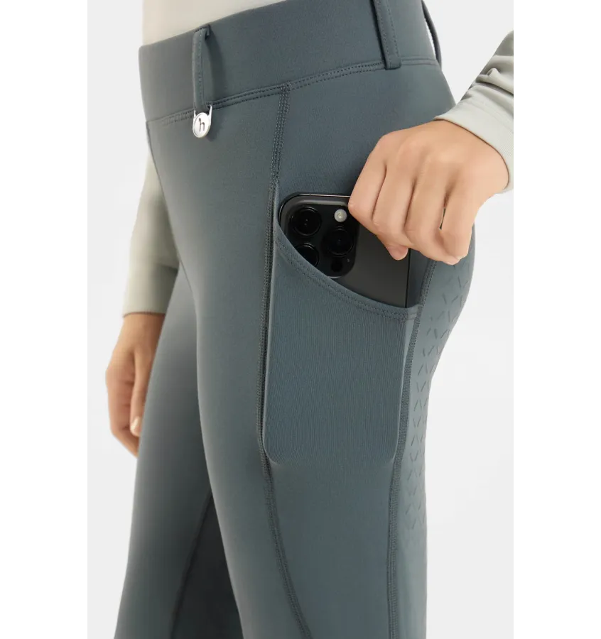 Legginsy jeździecie zimowe Dea 146/152 morski