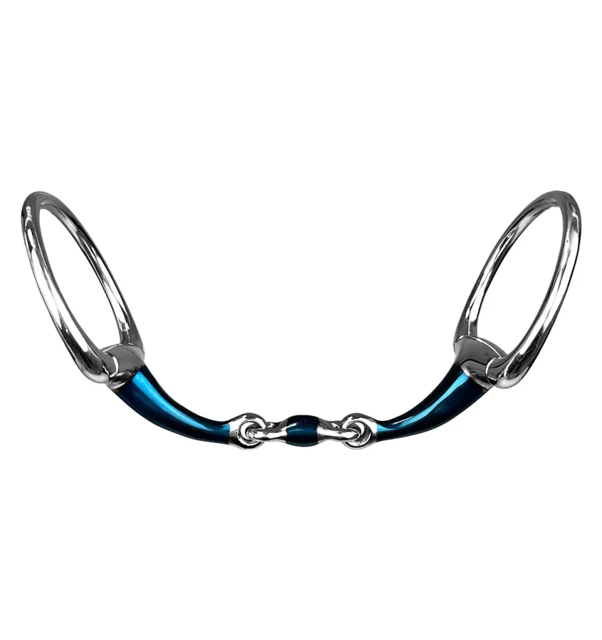 Wędzidło podwójnie łamane Blue Plasma York 12,5cm