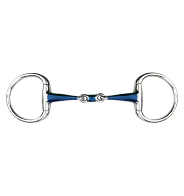 Wędzidło podwójnie łamane Blue Plasma York 12,5cm
