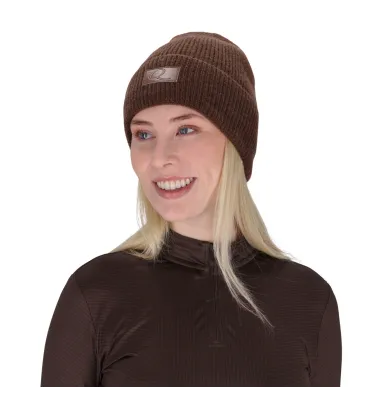 Czapka zimowa jeździecka QHP Avenna brązowa