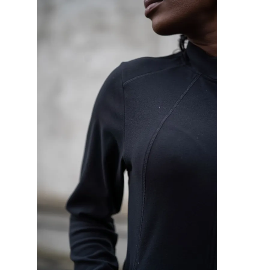 Bluza polarowa jeździecka HKM Knitti czarny L