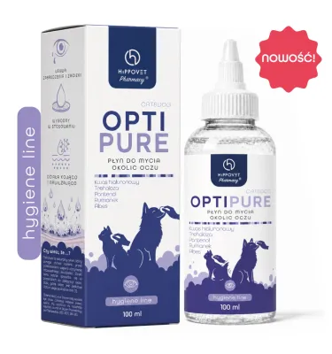 Hippovet Pharmacy OptiPure płyn do higieny okolic oczu dla psów i kotów 100 ml