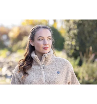 Bluza jeździecka polarowa Covalliero jesień zima 2026/2027 beż M
