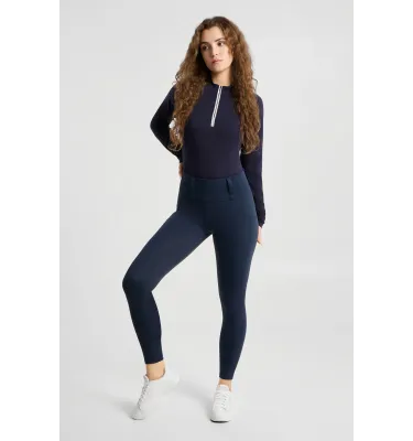 Legginsy jeździeckie zimowe Thermo granat 32