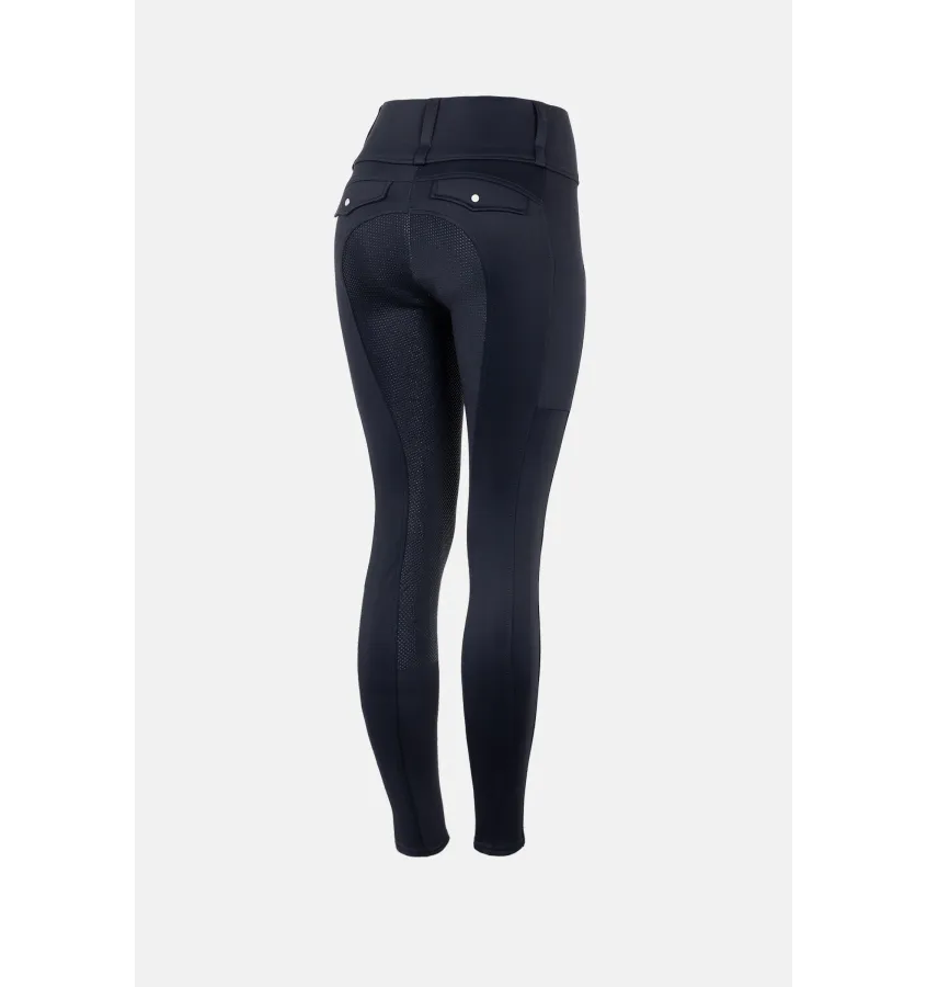 Legginsy jeździeckie zimowe Thermo granat 32