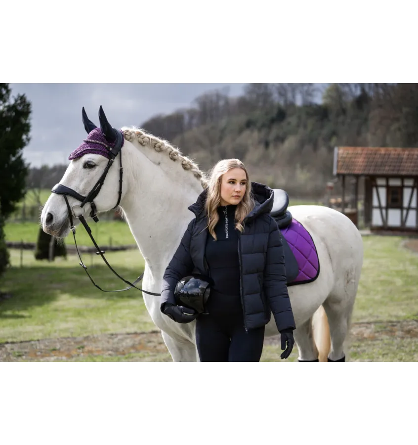 Nauszniki dla konia HKM Lugano Elegant lila cob