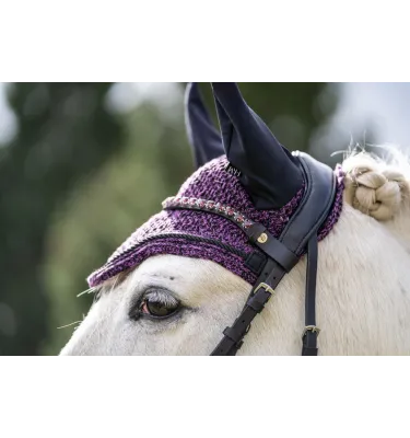 Nauszniki dla konia HKM Lugano Elegant lila cob