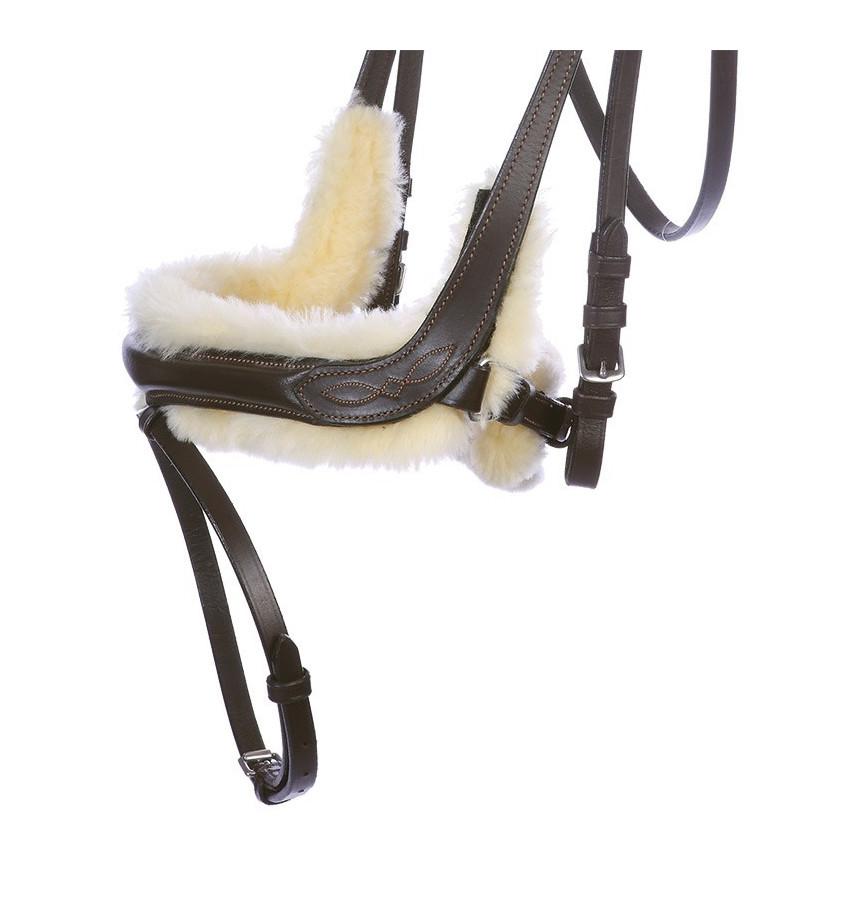 Ogłowie Ivy z futerkiem